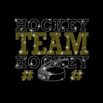 Personalized Hockey Team Name Rhinestone Shirt, Custom Sports Tee, Hockey Mom, Custom Spirit Wear, Custom Hockey Shirt, Hockey Team Shirt