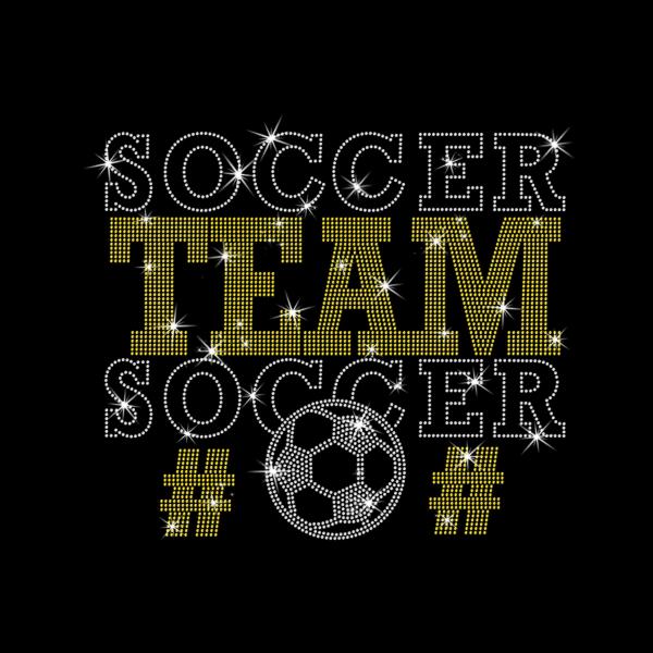 Personalized Soccer Team Name Rhinestone Shirt, Custom Soccer Tee, Soccer Mom, Custom Spirit Wear, Soccer Team Gift Shirt