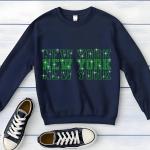 New York Rhinestone Football Shirt, Shine Bright and Show Your Team with This Stylish, HighQ-uality Design, Perfect for Game Days &Tailgates