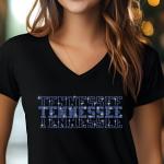 Tennessee Rhinestone Football Shirt, Shine Bright and Show Your Team with This Stylish, High-Quality Design, Perfect for Game Days&Tailgates