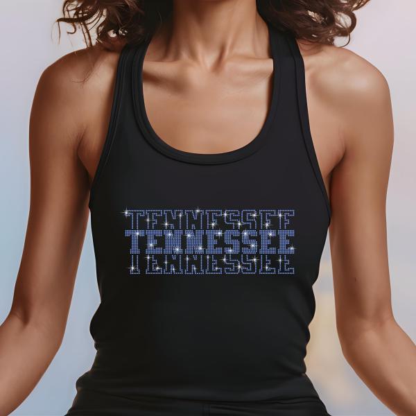 Tennessee Rhinestone Football Shirt, Shine Bright and Show Your Team with This Stylish, High-Quality Design, Perfect for Game Days&Tailgates