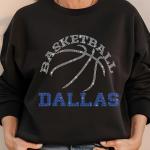 Dallas Basketball Game Day Rhinestone Shirt, Mascot Shirt, Sports Matching Shirt, Best Father's Day Shirt Gift Ever, Basketball Love Gift