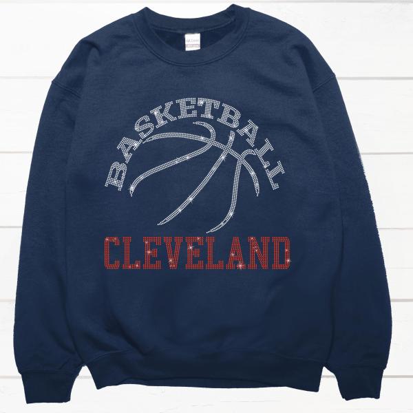 Cleveland Basketball Game Day Rhinestone Shirt, Mascot Shirt, Sports Matching Shirt, Best Father's Day Shirt Gift Ever, Basketball Love Gift