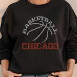Chicago Basketball Game Day Rhinestone Shirt, Mascot Shirt, Sports Matching Shirt, Best Father's Day Shirt Gift Ever, Basketball Love Gift