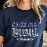 Carolina Football Rhinestone Shirt – Sparkling Fan Apparel! Stylish T-shirt, Sweatshirt, Hoodie, V-Neck, Perfect for Game Day & Team Pride