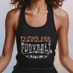 Cleveland Football Rhinestone Shirt – Sparkling Fan Apparel! Stylish T-shirt, Sweatshirt, Hoodie, V-Neck, Perfect for Game Day & Team Pride