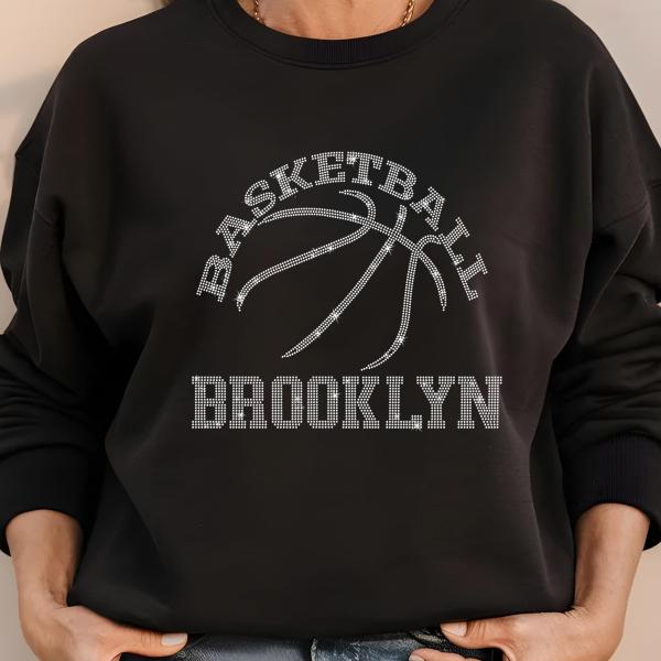 Brooklyn Basketball Game Day Rhinestone Shirt, Mascot Shirt, Sports Matching Shirt, Best Father's Day Shirt Gift Ever, Basketball Lover Gift