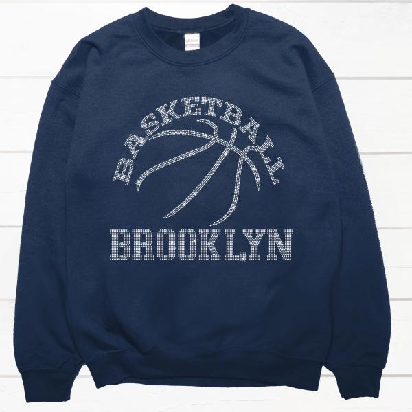 Brooklyn Basketball Game Day Rhinestone Shirt, Mascot Shirt, Sports Matching Shirt, Best Father's Day Shirt Gift Ever, Basketball Lover Gift