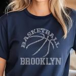 Brooklyn Basketball Game Day Rhinestone Shirt, Mascot Shirt, Sports Matching Shirt, Best Father's Day Shirt Gift Ever, Basketball Lover Gift