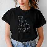 Los Angeles Rhinestone T-Shirt – Sparkling LA Name Design, Perfect for City Lovers and Fans