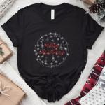 Merry Christmas Ornamets! Celebrate with Fun Xmas T-Shirt, Perfect Gift for Family & Friends, Gift for Noel, Unique Design Santa Hat Shirt