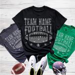 Custom Team Name Football Rhinestone Shirt, Customizable Game Day Sweatshirt, Custom Christmas Gift Idea for Mom or Best Friend