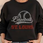 St. Louis Baseball Rhinestone Shirt, Gift for Baseball, Retro Sports Shirt, Game Day Tailgate Shirt, Baseball Teams Favorite Fan T-shirt