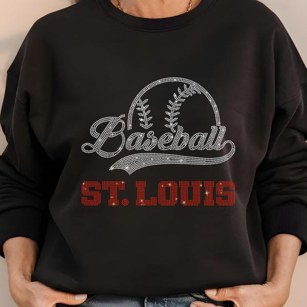 St. Louis Baseball Rhinestone Shirt, Gift for Baseball, Retro Sports Shirt, Game Day Tailgate Shirt, Baseball Teams Favorite Fan T-shirt