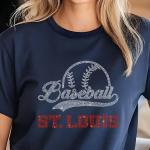 St. Louis Baseball Rhinestone Shirt, Gift for Baseball, Retro Sports Shirt, Game Day Tailgate Shirt, Baseball Teams Favorite Fan T-shirt