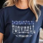 Indianapolis Football Rhinestone Shirt –Sparkling Fan Apparel Stylish T-shirt, Sweatshirt, Hoodie, V-Neck, Perfect for Game Day & Team Pride