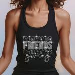 Friends Giving Rhinestone Top, Holiday Shirt, Thanksgiving Apparel, Gift for Friends, Casual Chic Fashion, Tshirts, Gift for Her, Sweater