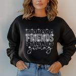 Friends Giving Rhinestone Top, Holiday Shirt, Thanksgiving Apparel, Gift for Friends, Casual Chic Fashion, Tshirts, Gift for Her, Sweater