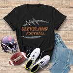 Cleveland Game Day Rhinestone T-Shirt, Football Lover Tee, Unique Design Shiny Chic Tee, Trendy Retro  Shirt, Favorite Sundays Sports Wear