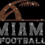 Miami Rhinestone Sunday Football T-Shirt, Unique Design Gift for Sports Lovers Men or Women, Football Moms and Dads Sunday Sweatshirt