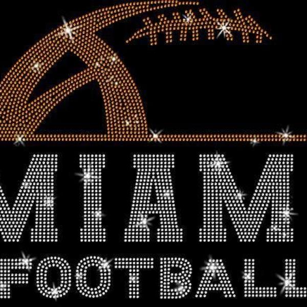 Miami Rhinestone Sunday Football T-Shirt, Unique Design Gift for Sports Lovers Men or Women, Football Moms and Dads Sunday Sweatshirt