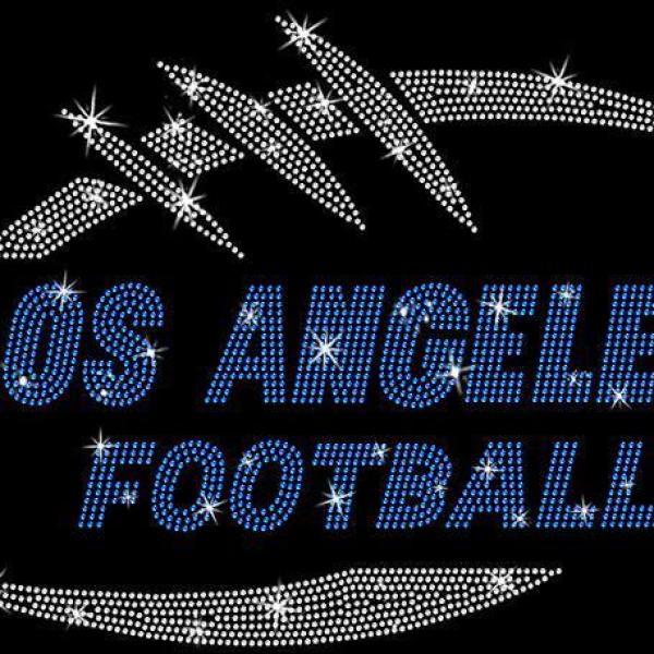 Los Angeles Game Day Rhinestone T-Shirt, Football Tee Shirt, Bling Design Shiny Chic Shirt, Trendy Retro Fan Gift, For Your Loving One