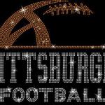 Pittsburgh Rhinestone Sunday Football T-Shirt, Sports Season Unique Design Gameday Shirt, Women's Favorite Football Tee, Gift for Her or Him