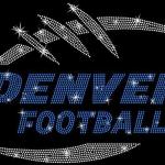Denver Game Day Rhinestone T-Shirt, Retro Football Sweater, Football Mom Shirt, Trendy Vintage Style Unisex Gift Shirt for Sport Lovers