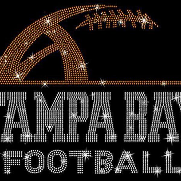 Tampa Bay Rhinestone Sunday Football T-Shirt, Eye Catching Design Sport Tee, Trendy Retro Glittering Shirt, Gift for Your Loving One