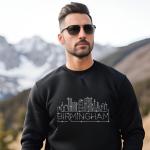 Birmingham Rhinestone T-Shirt, Sparkling City Skyline Tee, Women Casual Top, Alabama Pride Shirt, Travel Gift, Cityscape Design Outfit