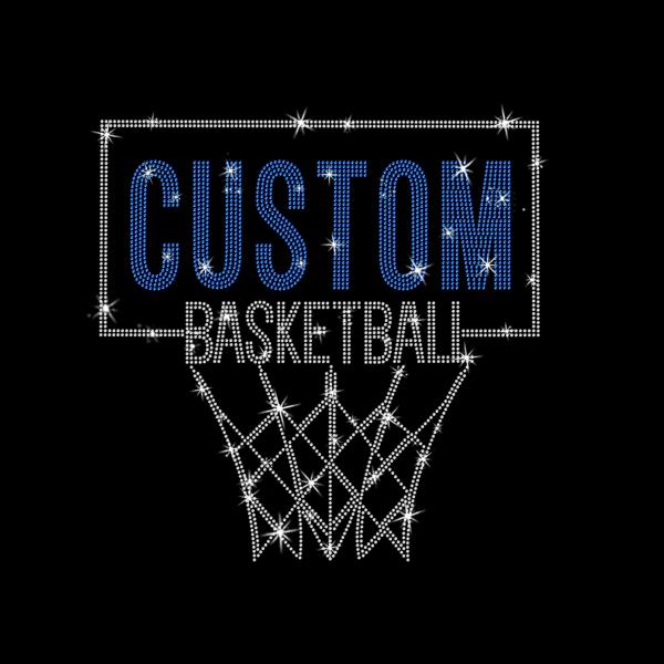 Personalized Basketball Team Rhinestone Shirt, Custom Sports Tee, Customizable Basketball Mom Shirt,  Basketball Gift Shirt, Basketball Fan