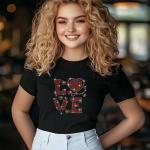 Love Doctor Rhinestone T-Shirt, Sparkling Valentine’s Day Tee, Women’s Glitter Love Shirt, Romantic T-shirt, Unique Gift Idea for Her