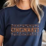 Cincinnati Rhinestone Football Shirt, Shine Bright and Show Your Team with This Stylish, Quality Design, Perfect for Game Days & Tailgates