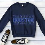 Houston Rhinestone Football Shirt, Shine Bright and Show Your Team with This Stylish, High-Quality Design, Perfect for Game Days & Tailgates