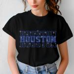 Houston Rhinestone Football Shirt, Shine Bright and Show Your Team with This Stylish, High-Quality Design, Perfect for Game Days & Tailgates