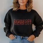 Kansas City Rhinestone Football Shirt, Shine Bright and Show Your Team with This Stylish, Quality Design, Perfect for Game Days & Tailgates