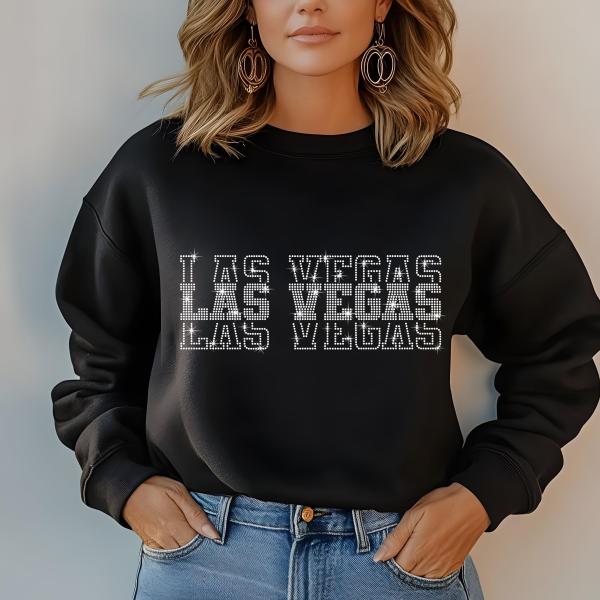 Las Vegas Rhinestone Football Shirt, Shine Bright and Show Your Team with This Stylish, Quality Design, Perfect for Game Days & Tailgates