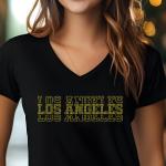 Los Angeles Rhinestone Football Shirt, Shine Bright and Show Your Team with This Stylish, Quality Design, Perfect for Game Days & Tailgates