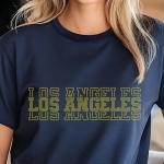 Los Angeles Rhinestone Football Shirt, Shine Bright and Show Your Team with This Stylish, Quality Design, Perfect for Game Days & Tailgates