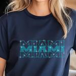 Miami Rhinestone Football Shirt, Shine Bright and Show Your Team with This Stylish, High-Quality Design, Perfect for Game Days & Tailgates