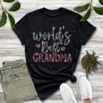 World's Best GRANDMA Rhinestone T-Shirt, Cool Grandma Shirt, Blessed Lovey Sweatshirt, Really Awesome Shirts, Gift for Grandma