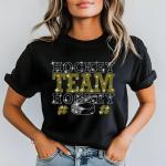 Personalized Hockey Team Name Rhinestone Shirt, Custom Sports Tee, Hockey Mom, Custom Spirit Wear, Custom Hockey Shirt, Hockey Team Shirt