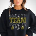Personalized Soccer Team Name Rhinestone Shirt, Custom Soccer Tee, Soccer Mom, Custom Spirit Wear, Soccer Team Gift Shirt