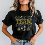 Personalized Soccer Team Name Rhinestone Shirt, Custom Soccer Tee, Soccer Mom, Custom Spirit Wear, Soccer Team Gift Shirt