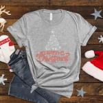 Merry Christmas! Celebrate with Our Fun Xmas T-Shirt, Perfect Gift for Family & Friends, Gift for Noel, Unique Design Santa Hat Shirt