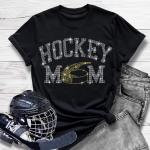 Hockey Mom Rhinestone T-Shirt, Sports Mama Shirt, Retro Game Day Team Jersey, In My Hockey Mom Era Sweatshirt, Hoodie Gift For Hockey Mom