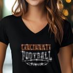 Cincinnati Rhinestone Football, Game Day, Football Fan Shirt, Bling Team Trendy Shirt, Glitter Sunday Fashion, Game Day Chic Shirt