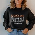 Cleveland Football Rhinestone Shirt – Sparkling Fan Apparel! Stylish T-shirt, Sweatshirt, Hoodie, V-Neck, Perfect for Game Day & Team Pride