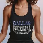 Dallas Football Rhinestone Shirt – Sparkling Fan Apparel! Stylish T-shirt, Sweatshirt, Hoodie, V-Neck, Perfect for Game Day & Team Pride