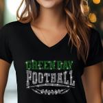 Green Bay Football Rhinestone Shirt – Sparkling Fan Apparel! Stylish T-shirt, Sweatshirt, Hoodie, V-Neck, Perfect for Game Day & Team Pride